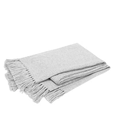Matouk Lanza Baby Alpaca Throw In Gray