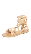 Ancient Greek Sandals Ankle Strap Flat Sandals In Natural