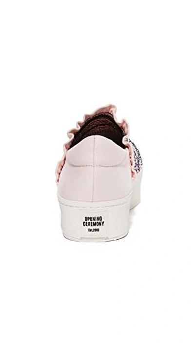 Shop Opening Ceremony Cici Woven Platform Sneakers In Peony