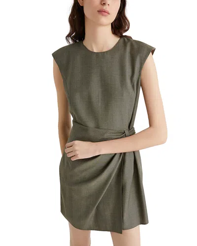 Marella Tie-front Sleeveless Dress In Green