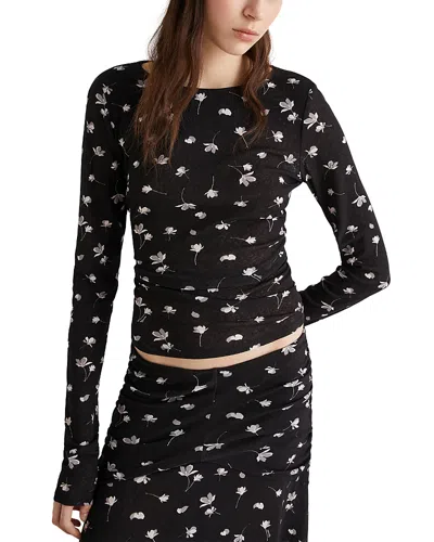 Marella Sigma Ruched Long Sleeve Top In Black