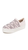 Opening Ceremony Cici Smocked Platform Slip-on Sneakers In Pastel Pink