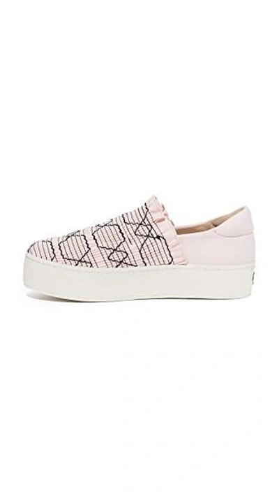 Shop Opening Ceremony Cici Woven Platform Sneakers In Peony