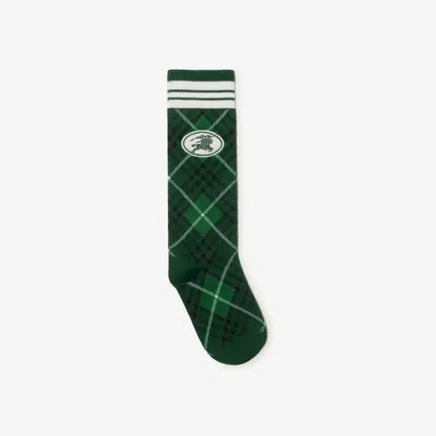 Burberry Argyle Check Stretch Cotton Blend Socks