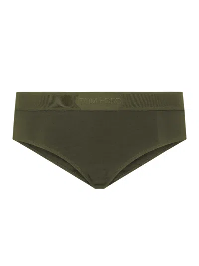 Tom Ford "boy Signature" Culottes In Green
