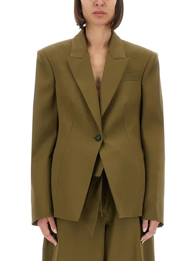 Attico Structured Jacket With Pockets And Lapels