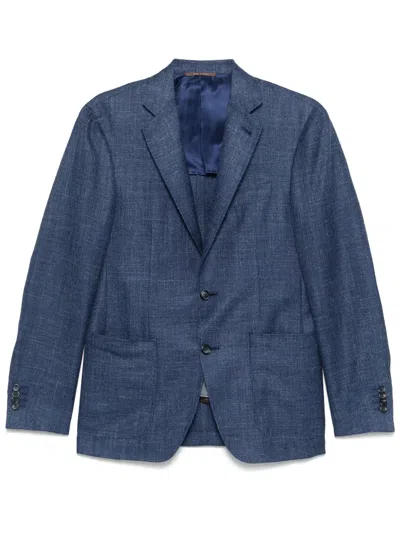 Canali Single-breasted Blazer In Blue