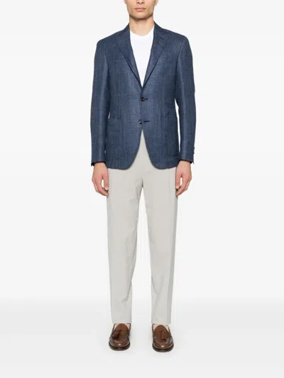 Canali Single-breasted Blazer In Blue
