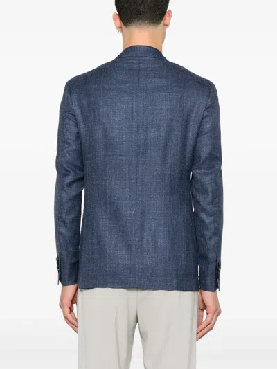Canali Single-breasted Blazer In Blue