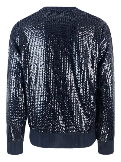 P.a.r.o.s.h Sequin-embellished Cardigan In Blue