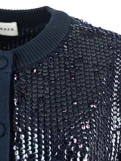 P.a.r.o.s.h Sequin-embellished Cardigan In Blue