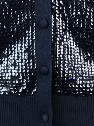 P.a.r.o.s.h Sequin-embellished Cardigan In Blue