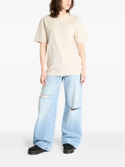 Daily Paper Logo-embroidered T-shirt In Neutral