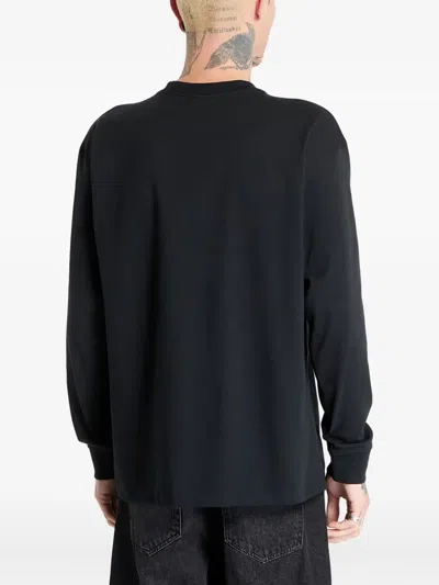 Nike Logo-detail Long-sleeve T-shirt In Black