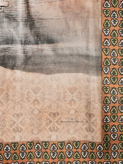 Pierre-louis Mascia Alopie Printed Fringed Scarf