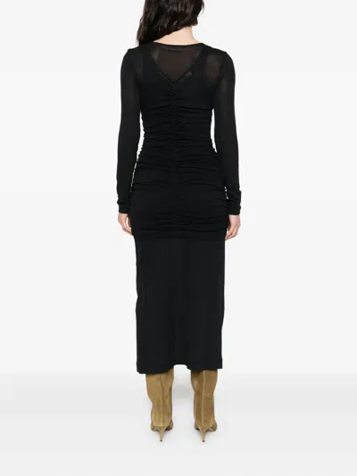Bite Studios Rigel Layered Gathered Dress In Black