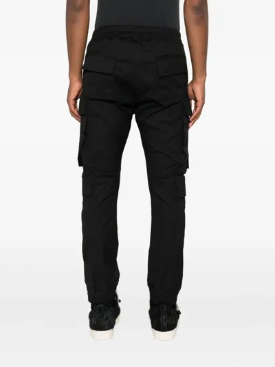 Rick Owens Cargo Trousers With Drawstring And Pockets In Black