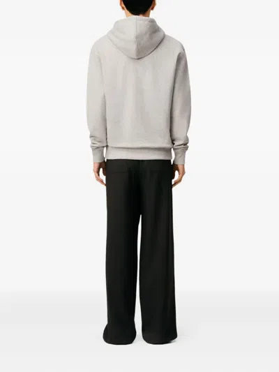 Ami Alexandre Mattiussi Ami Classic Crewneck Sweater With Ribbed Cuffs In Gray