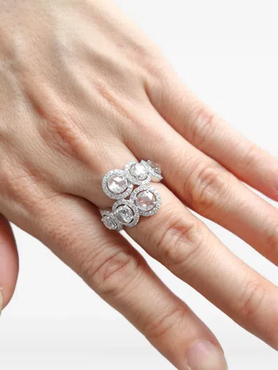 Hyt Jewelry 18k White Gold Rosecut Diamond Ring