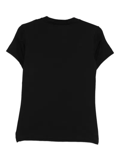 Dondup Logo-embroidered T-shirt In Black