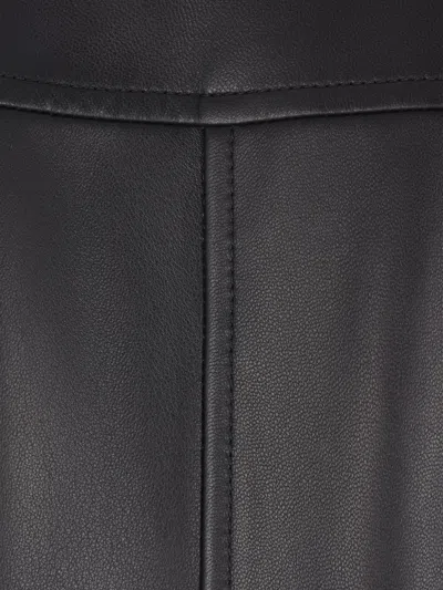 Loewe Logo-debossed Leather Jacket In Black