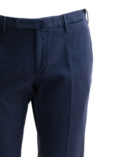 Incotex Flat-front Trousers In Blue