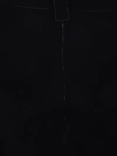 Giorgio Armani Velvet Straight Trousers In Black