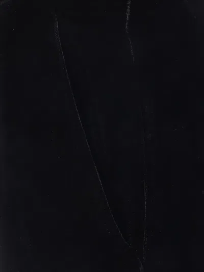 Giorgio Armani Velvet Straight Trousers In Black