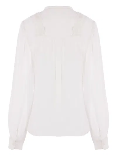 Isabel Marant Silk Embroidered Shirt In White