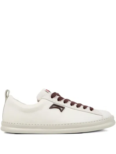 Camper Runner Leather Lace-up Sneakers In White