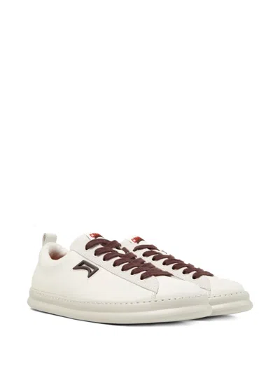 Camper Runner Leather Lace-up Sneakers In White
