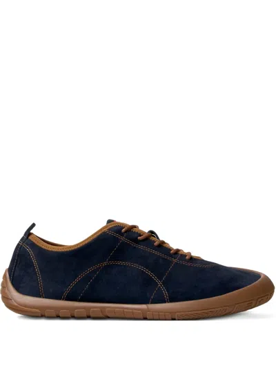 Camper Leather Lace-up Trainers In Blue