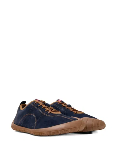 Camper Leather Lace-up Trainers In Blue