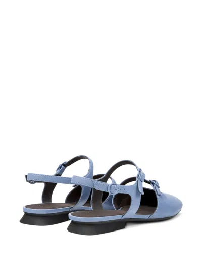 Camper Casi Myra Buckle-strap Leather Flat Pumps In Blue