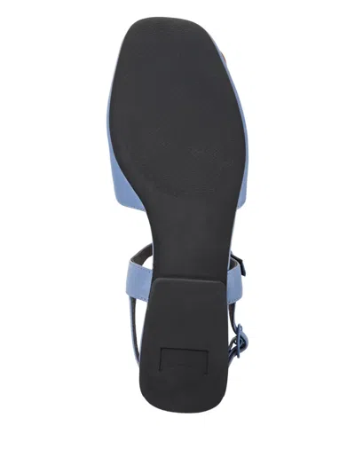 Camper Casi Myra Buckle-strap Leather Flat Pumps In Blue