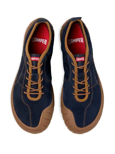 Camper Leather Lace-up Trainers In Blue