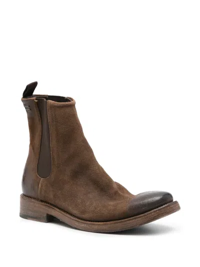 The Last Conspiracy Marco Elastic-panel Waxed-suede Chelsea Boots