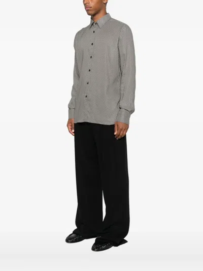 Tom Ford Polka Dot-pattern Shirt In Gray