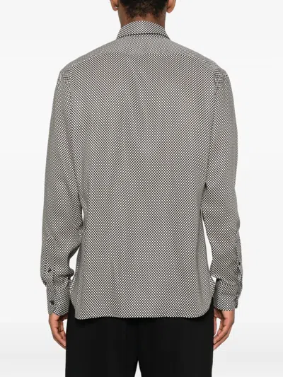 Tom Ford Polka Dot-pattern Shirt In Gray