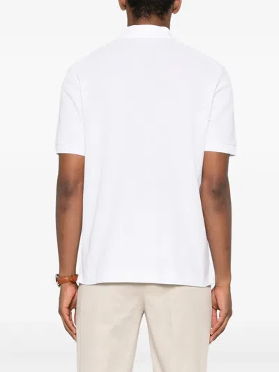 Canali Short-sleeved Polo Shirt In White