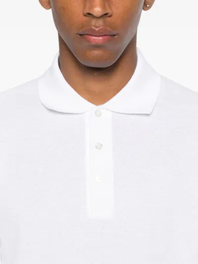 Canali Short-sleeved Polo Shirt In White