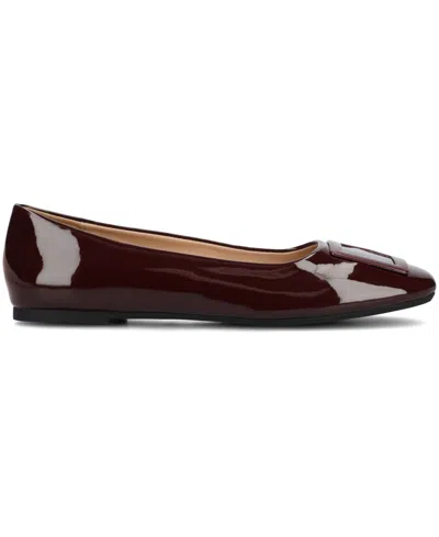 Journee Collection Women's Zimia Buckle Square Toe Ballet Flats