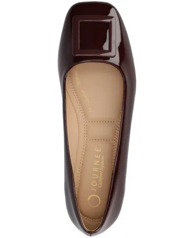 Journee Collection Women's Zimia Buckle Square Toe Ballet Flats