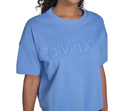 Calvin Klein Performance Women's Cotton Raised Logo Cropped T-shirt