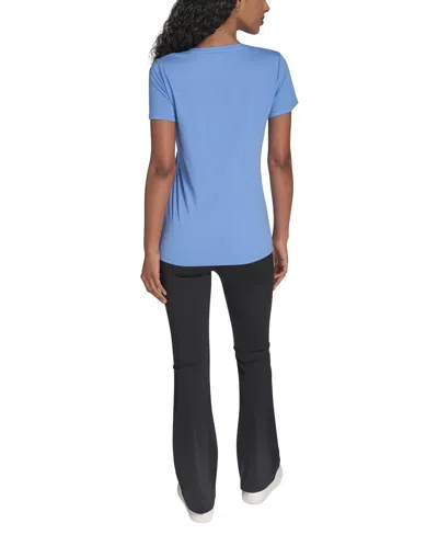 Calvin Klein Performance Women's Glitter Logo V-neck T-shirt
