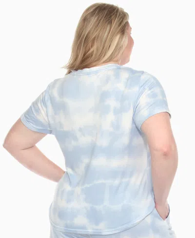 White Mark Plus Size Short Sleeve And Capri Lounge Set