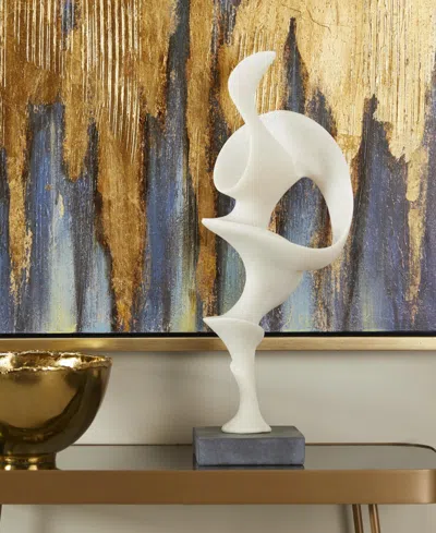 Rosemary Lane Polystone Abstract Decorative Sculpture With Base, 9" X 6"