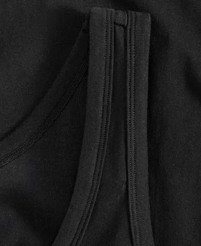 On 34th Women's Cotton Striped Scoop Tank Top, Exclusively At Macy's In Black