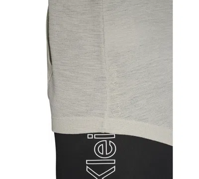 Calvin Klein Performance Ruched-sleeve Zip Hoodie In Neutral