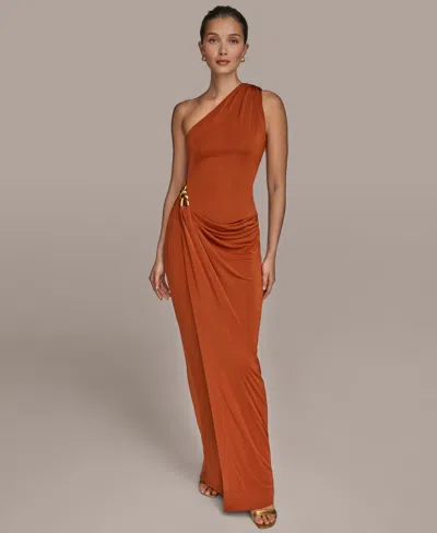 Donna Karan Women's Asymmetric Slinky-knit Gown